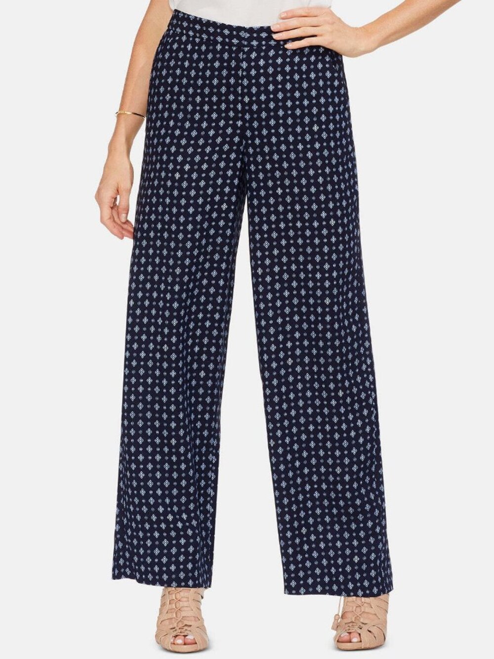 Vince Camuto Womens Printed Wide Leg Pants